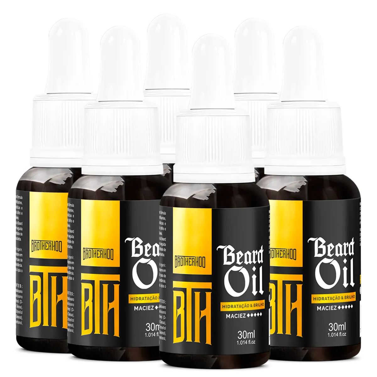 Kit 06 Óleo para Barba - Beard Oil BTH 30ml