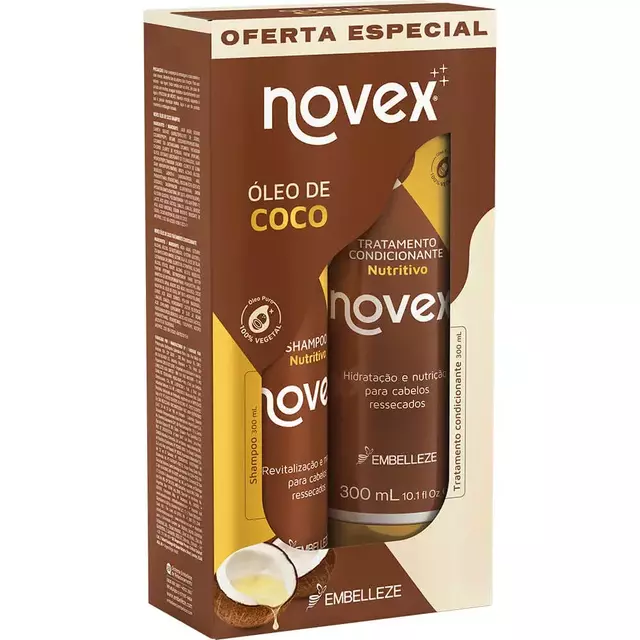 Kit Shampoo e Condicionador Óleo de Coco 300ml -  Vitay Novex