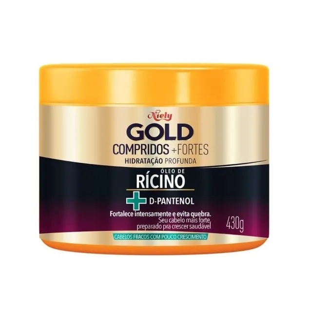 Máscara de Hidratação Niely Gold Óleo de Rícino Compridos + Fortes 430g