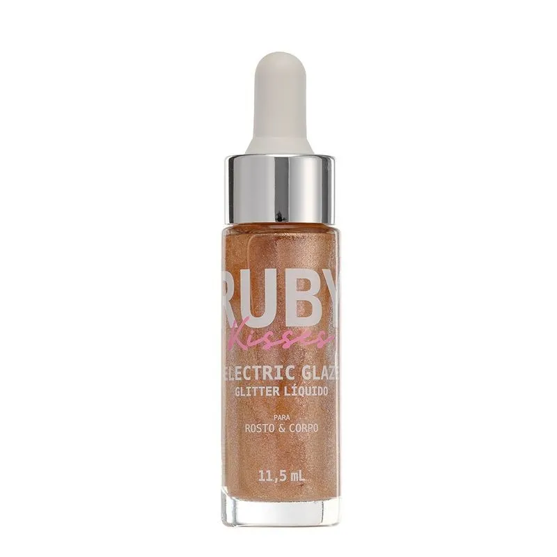 Glitter Líquido Rosto e Corpo Eletric Glaze - Ruby Kisses