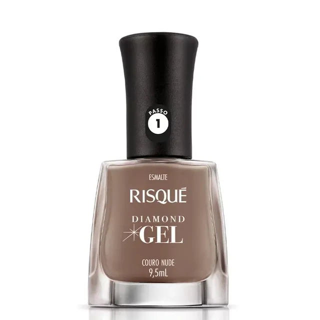 Esmalte Risque Diamond Gel Couro Nude