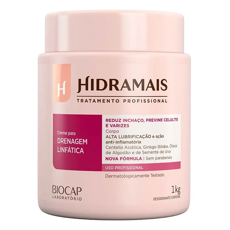 Creme De Massagem Drenagem Linfática 1KG Hidramais