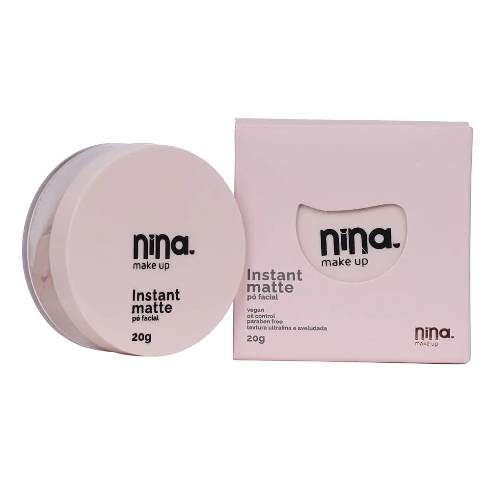 Pó Solto Facial A Prova de Água Instant Hyaluronic - Nina Makeup