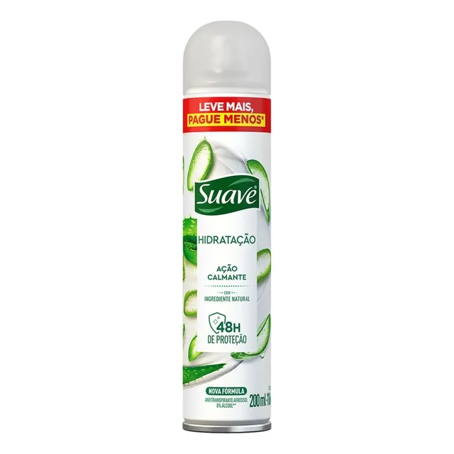 Desodorante Antitranspirante Aerossol Hidratação 200ml Suave