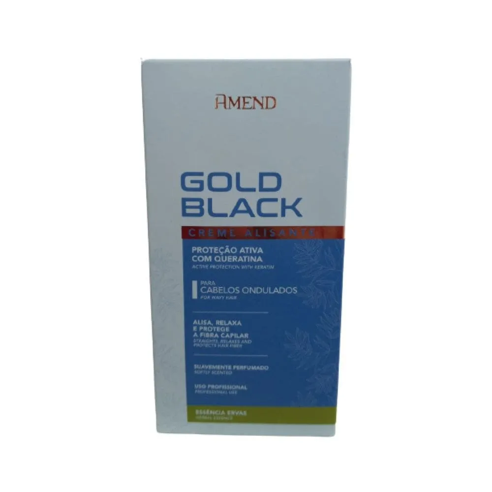 Creme Alisante Amend Gold Black Ervas 100Ml