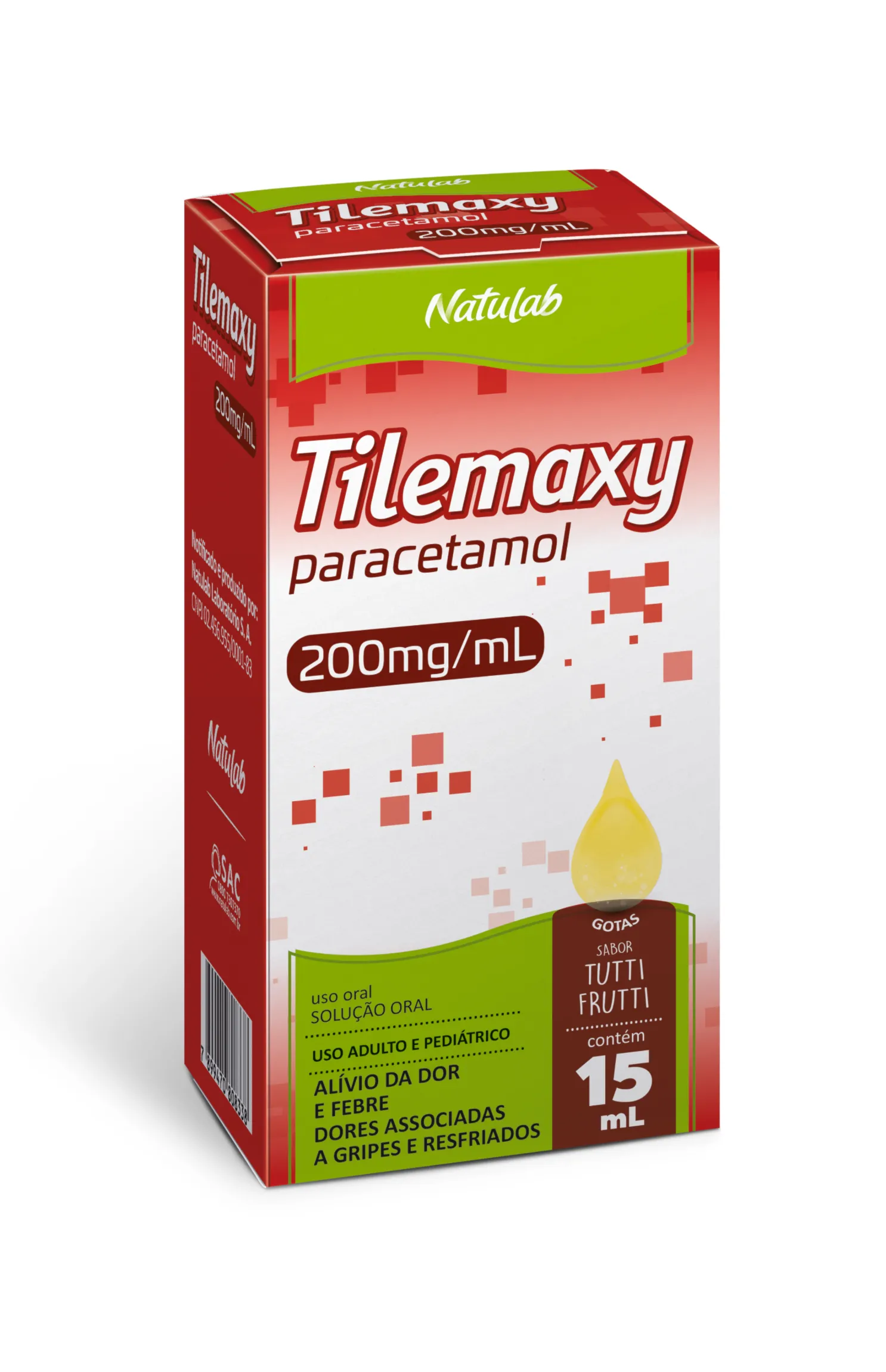 Tylemax Paracetamol 200mg/ml Solução Oral 15ml