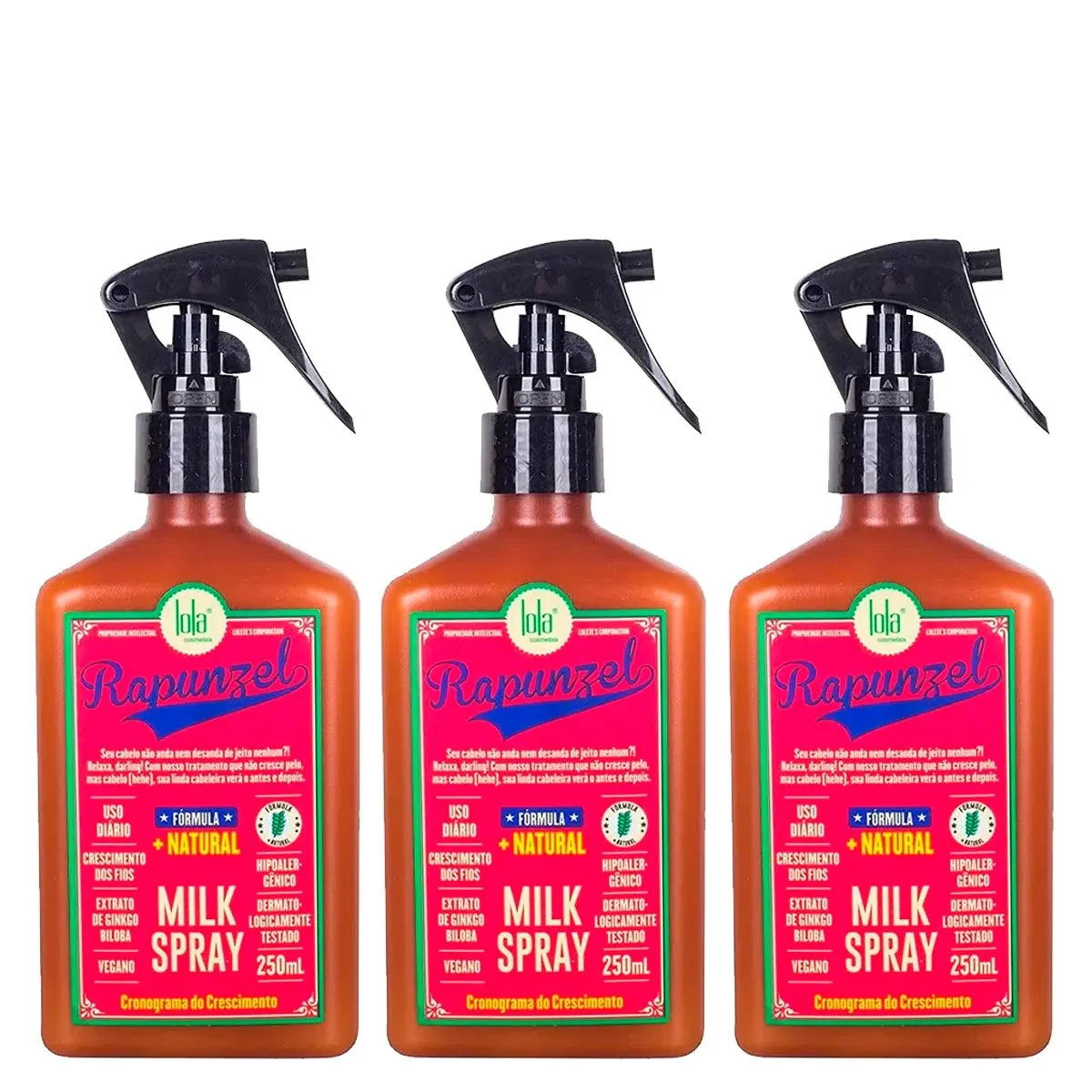 Kit 3 Milk Spray Leav-in Condicionador Rapunzel 3 Itens