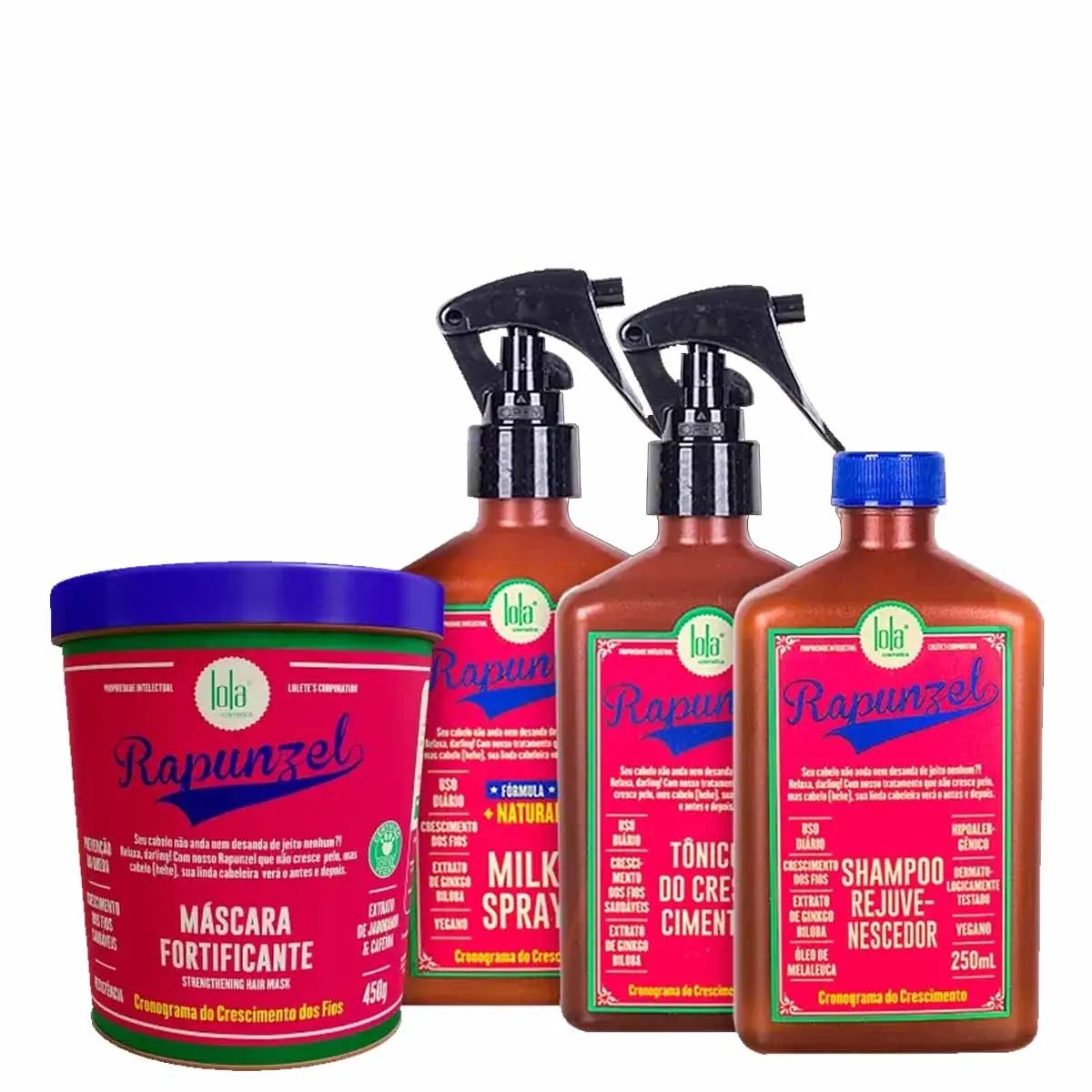 Kit Rapunzel Linha de Crescimento Lola  From Rio 4 Itens