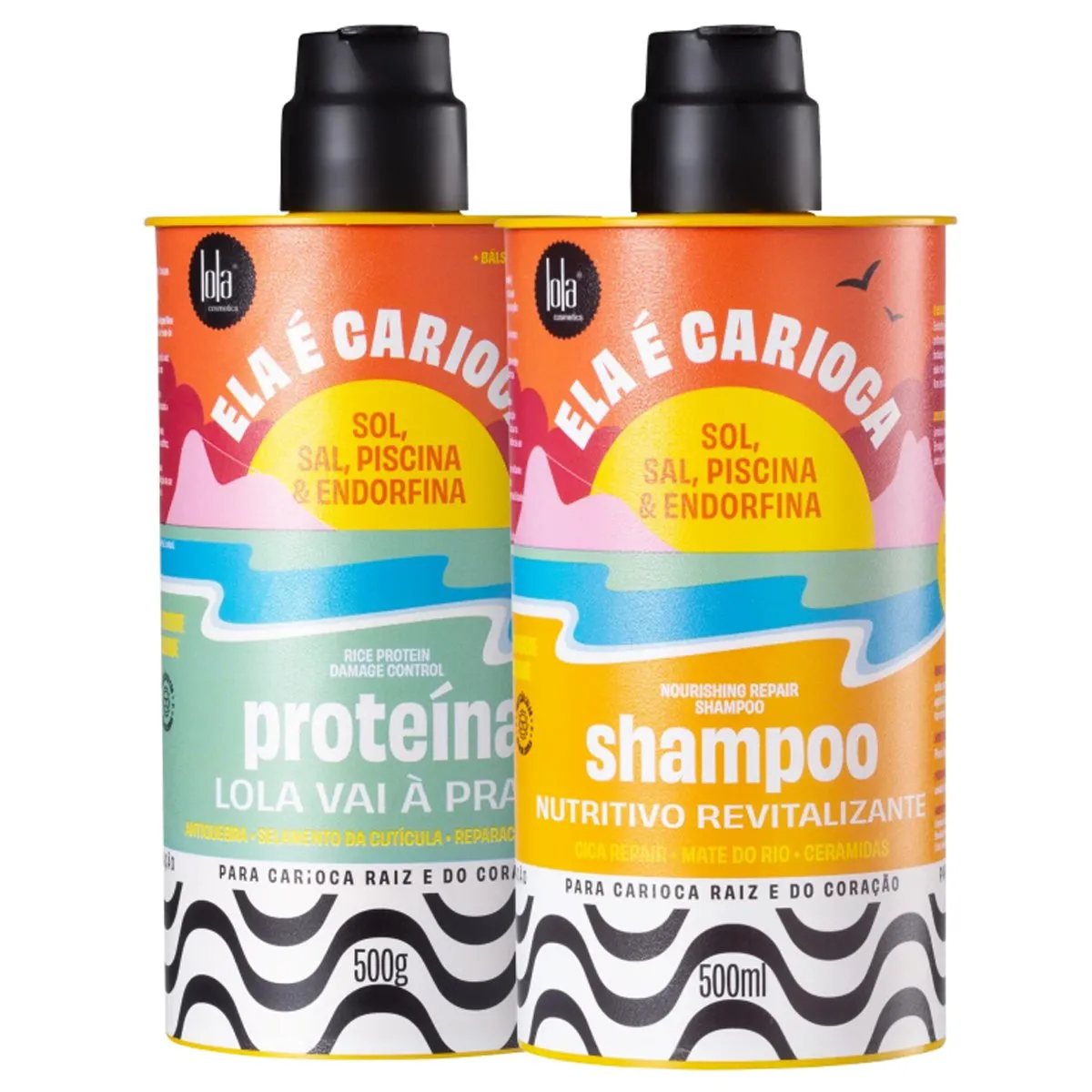 Kit Lola Ela é Carioca Sol, Sal, Piscina & Endorfina Proteína 2 Itens