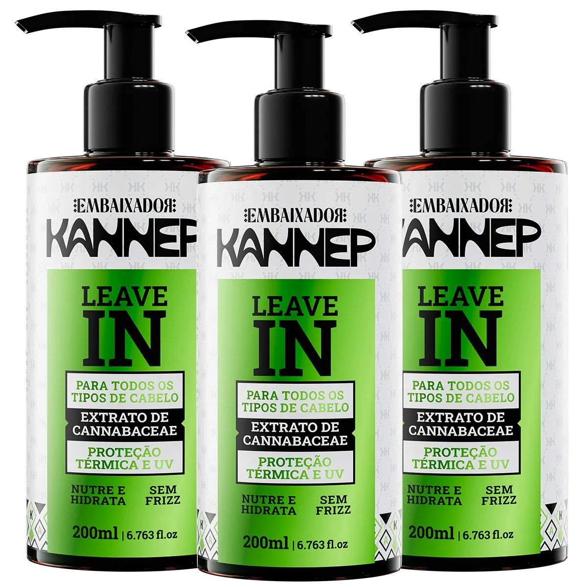 Kit 03 Leave-in Capilar Kannep Embaixador 200ml