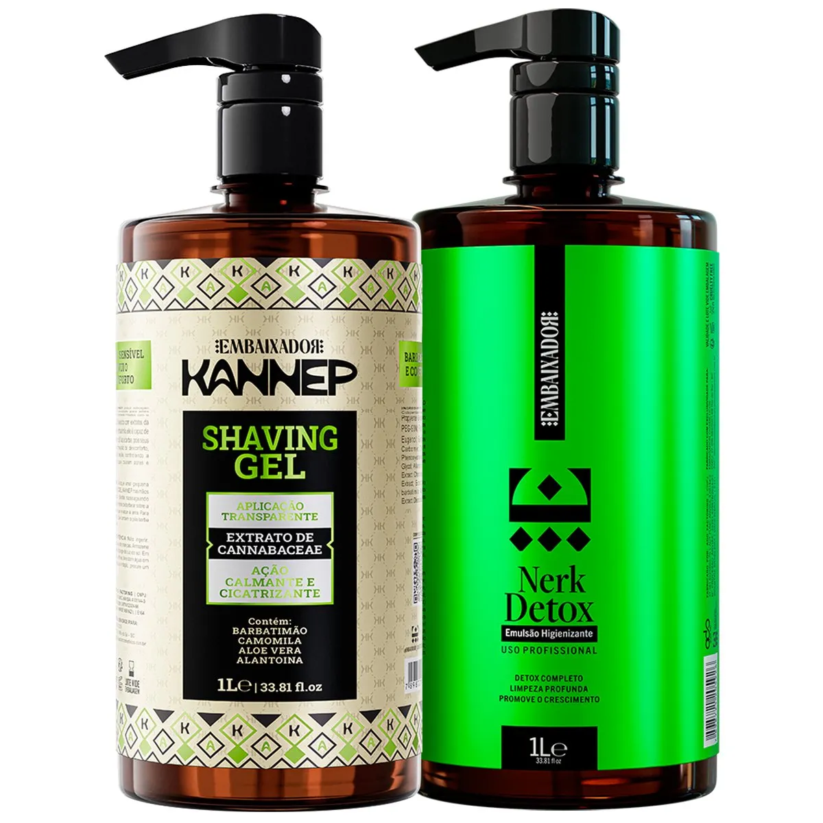Kit Profissional Embaixador - Emulsão Lavatório + Shaving Gel Kannep 1L
