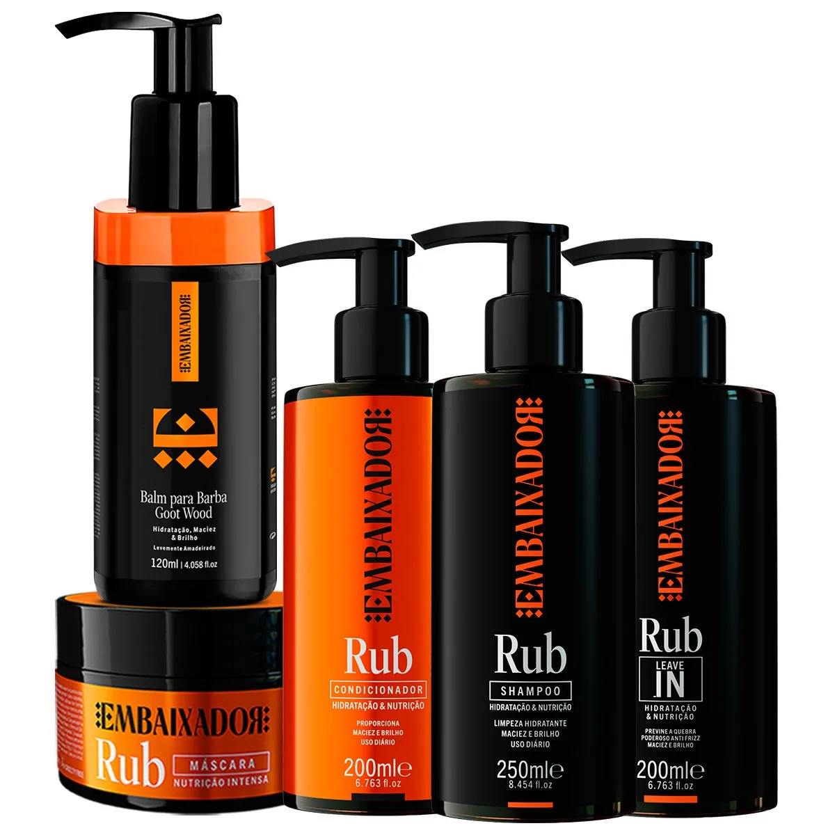 Kit 4 itens Linha Hidratação e Nutrição Rub + Balm Goot Wood Embaixador