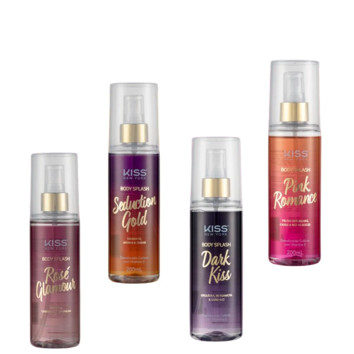 Body Splash Mettalic Love - 8 Fragrancias - Kiss New York