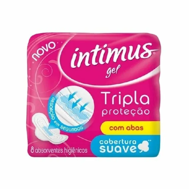 Absorvente Intimus Tripla Suave Com Abas 8 Unidades