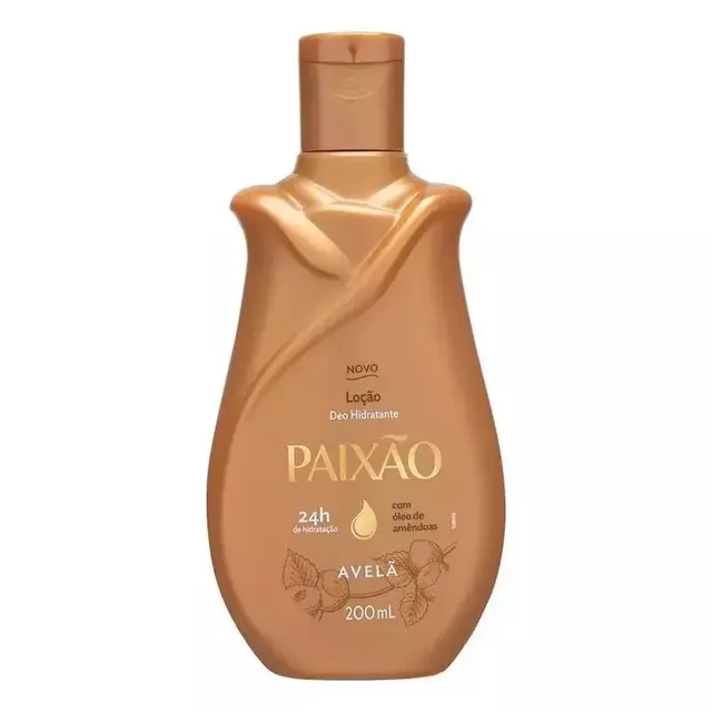 Loção deo hidratante avelã 200ml - Paixão