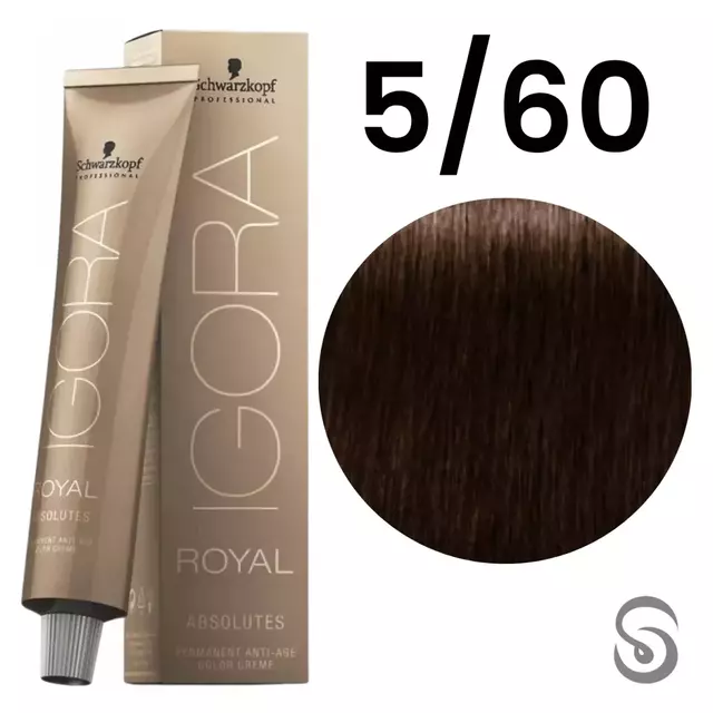 Coloração Igora Royal Absolutes-Ira 5-60 Castanho Claro Marrom Natural 60ml Schwarzkopf