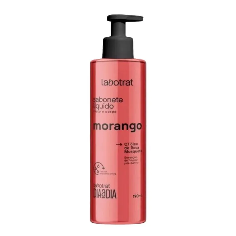 Sabonete Líquido Rosto/Corpo Dia A Dia Morango 190ML Labotrat