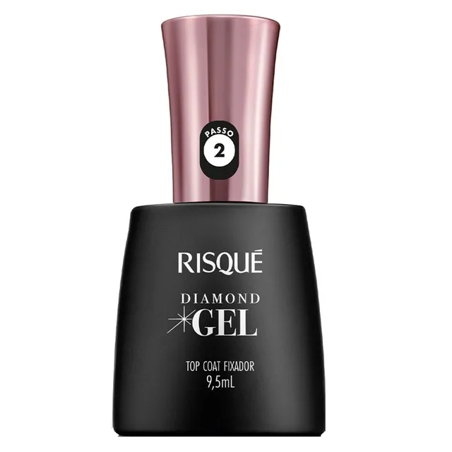 Esmalte Risque Diamond Gel Fixador Top Coat