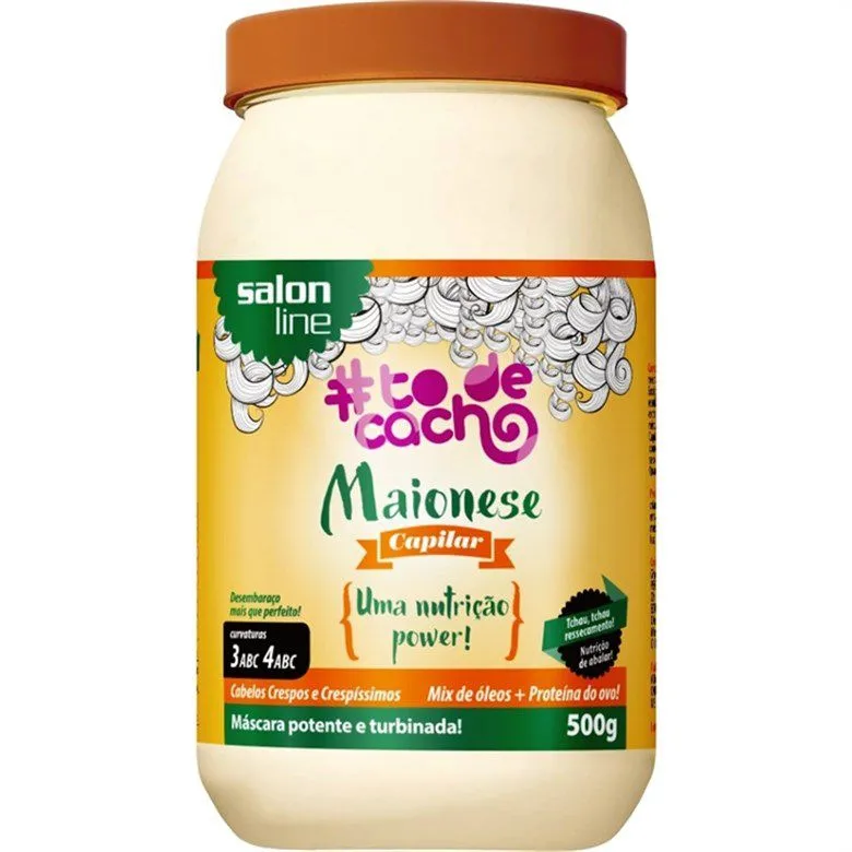 Máscara #todecacho Maionese capilar Uma nutrição power! 500g