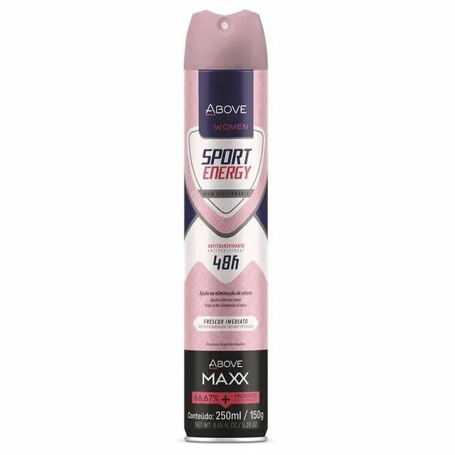 Desodorante Aerosol Above Maxx Energy Women Sport 250ml