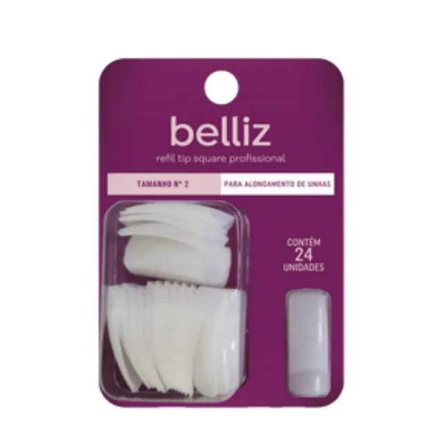 Unhas Belliz Refil Tip Square Tam. 2