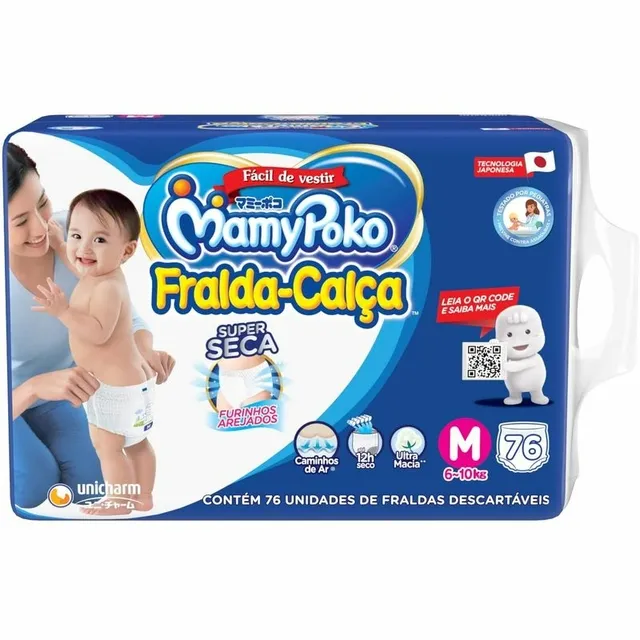 Fralda Calça Descartável Mamypoko Super Seca M 76 Unidades