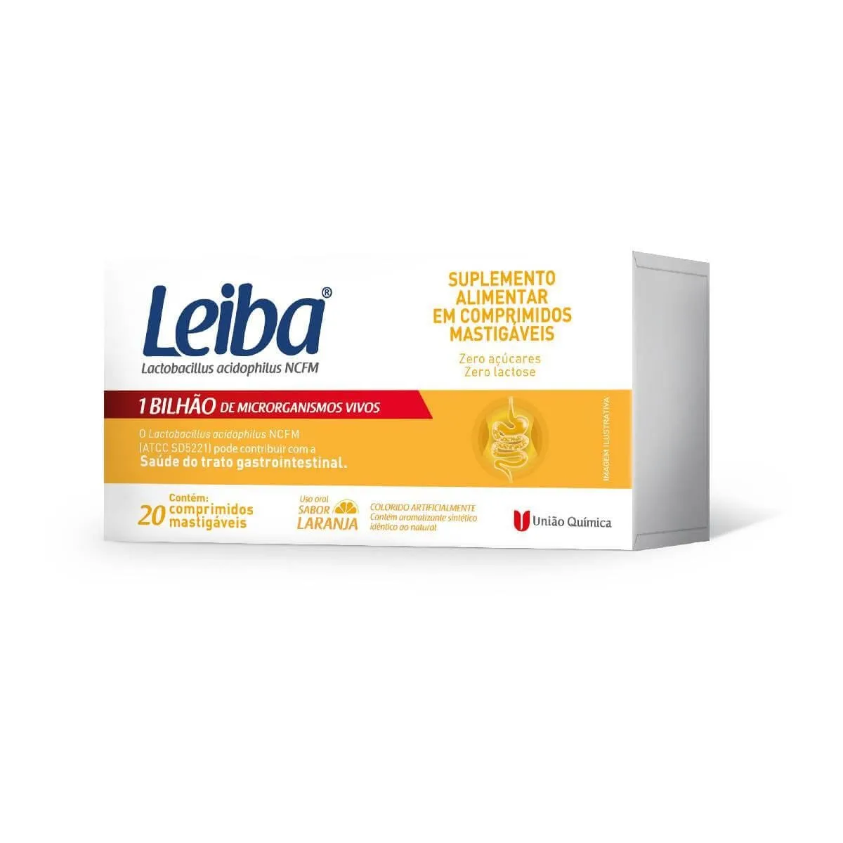 Probiótico Leiba 1BI 20 Comprimidos Mastigáveis