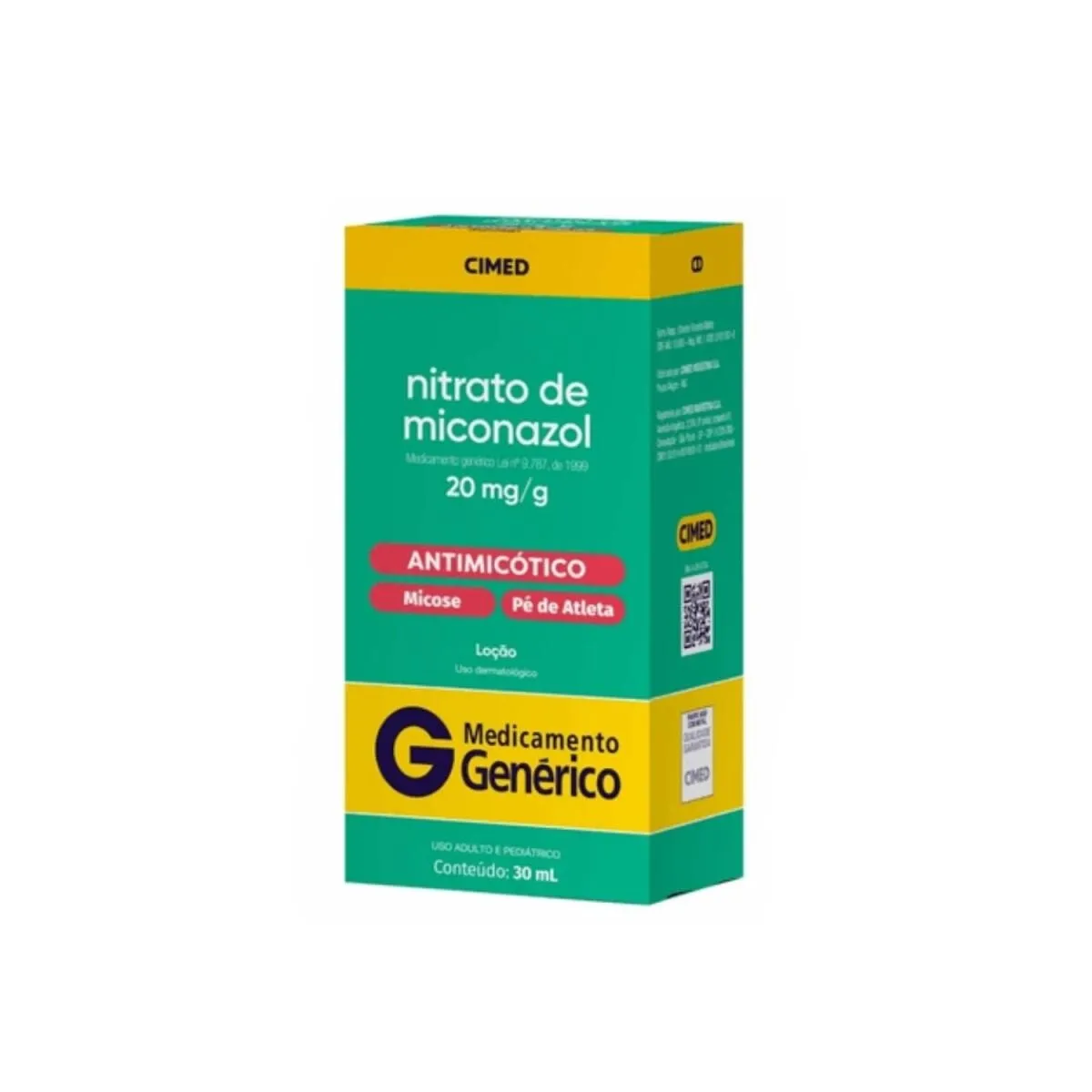 Nitrato de Miconazol 20mg Loção 30ml - Cimed Genérico