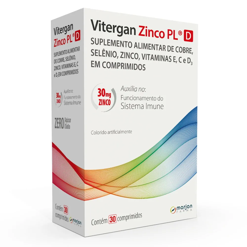 Vitergan Zinco PL D 30 Comprimidos Marjan