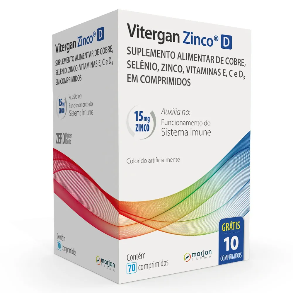 Vitergan Zinco D 70 comprimidos Marjan