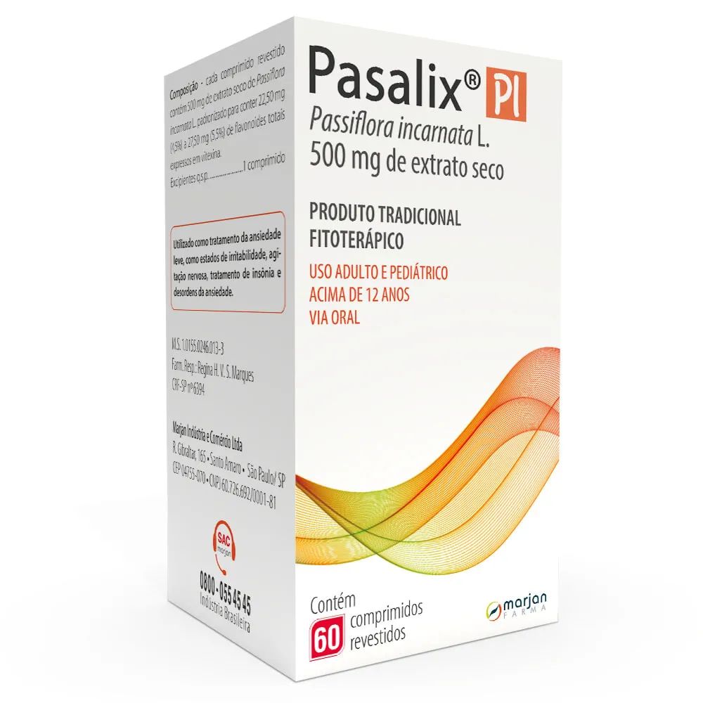 Pasalix PI 500 mg 60 comprimidos revestidos