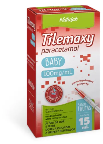 Tilemaxy Baby 100mg Suspensão Oral Sabor Frutas 15ml