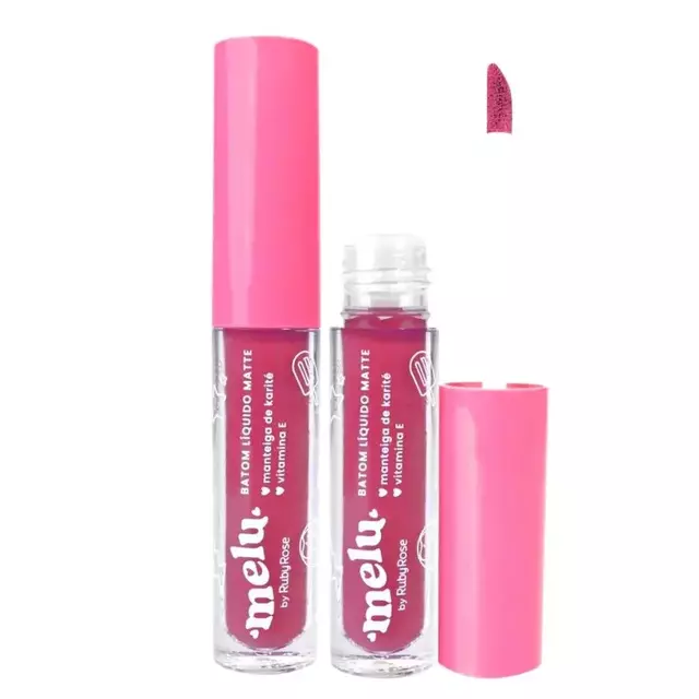 Batom líquido matte frutilly cm04 3,5ml - Ruby Rose Melu