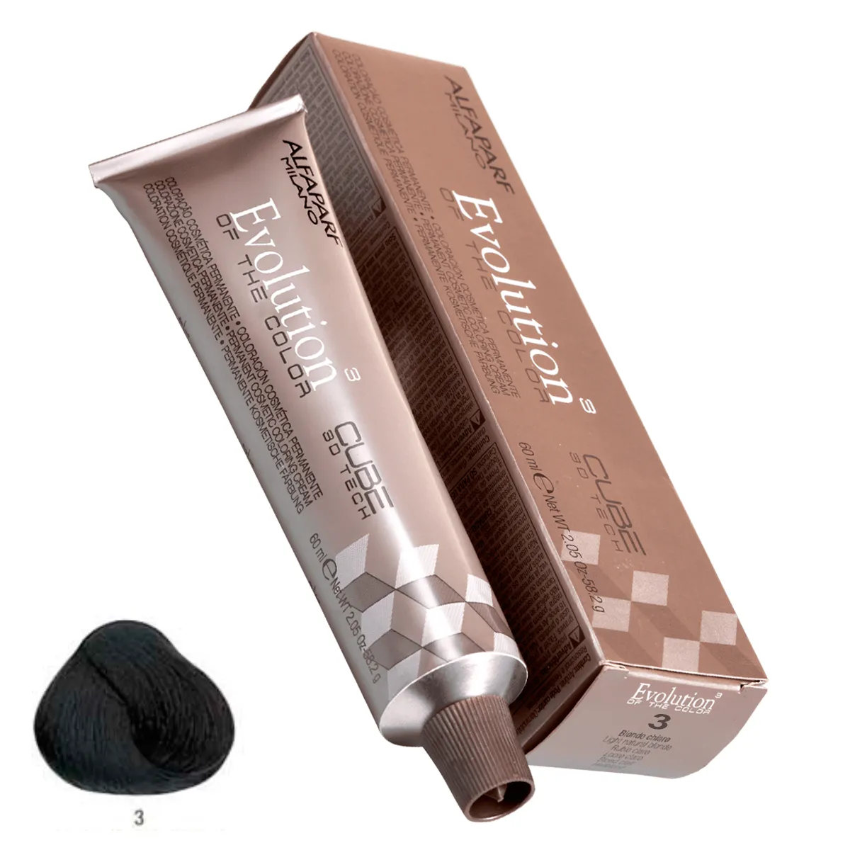 Coloração Evolution Of The Color 60ml Alfaparf 3 Castanho Escuro