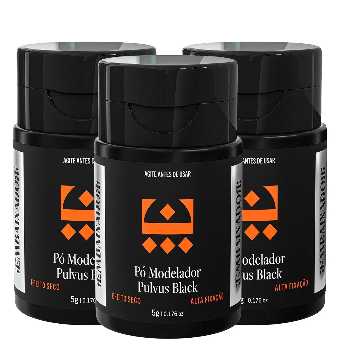 Kit 03 Pomada em Pó Pulvus Black Embaixador 5g
