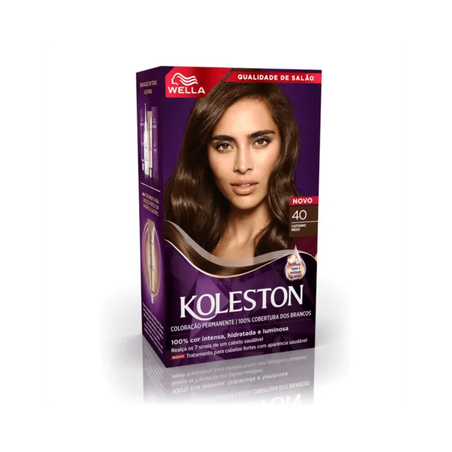 Coloração em creme 40 castanho médio - Koleston