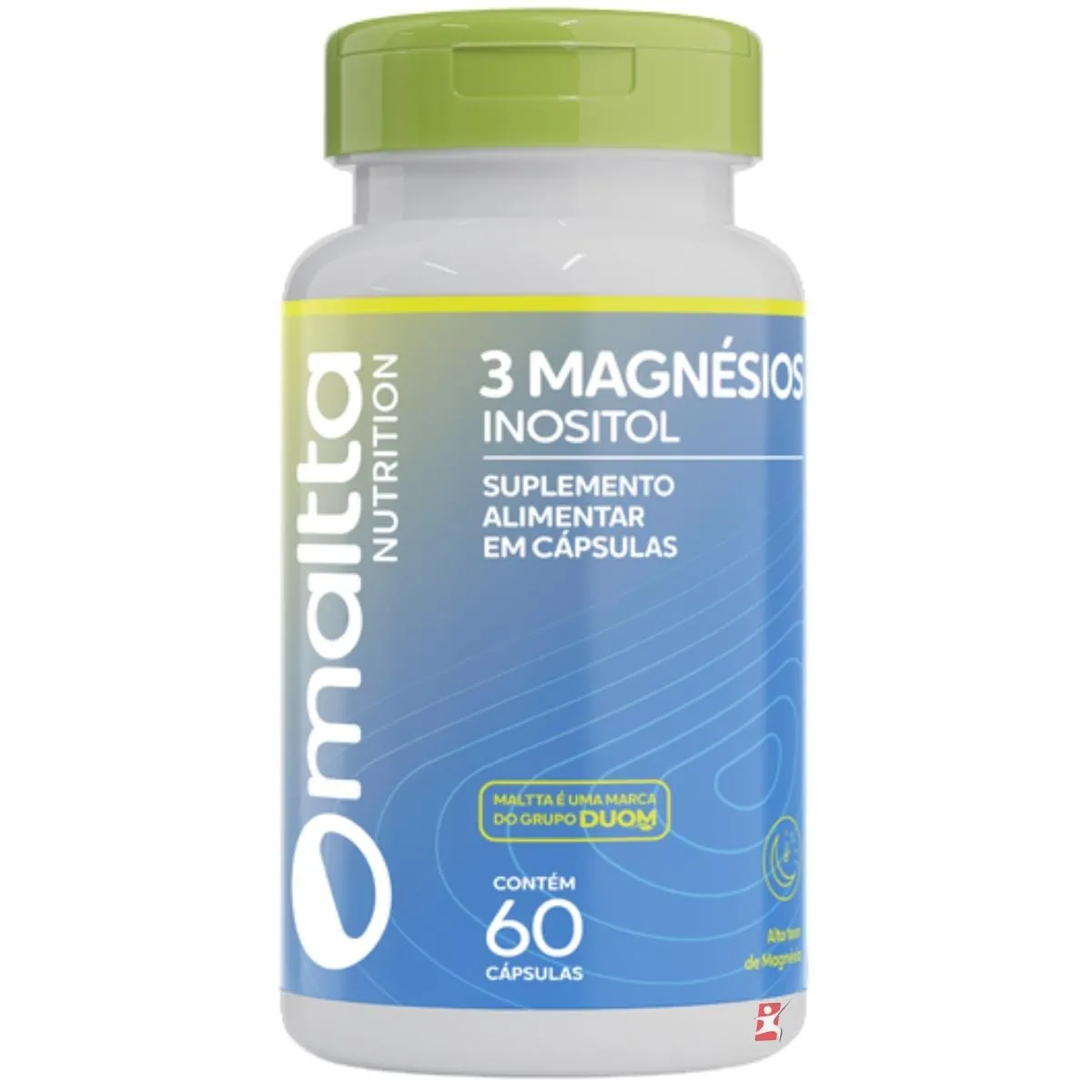 3 Magnésios - Inositol + Óxido De Magnésio + Bisglicinato De Magnésio 60 Cápsulas Maltta Nutrition