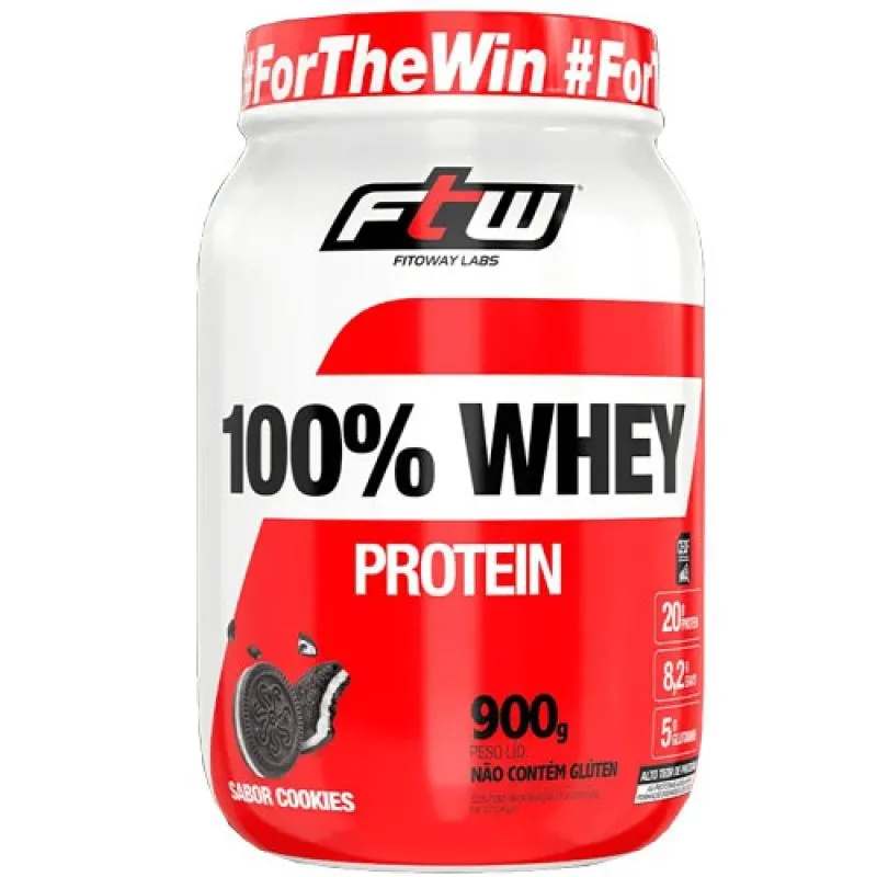 100% Whey Protein Concentrado Pote Cookies 900G Ftw