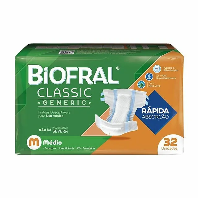 Fralda Adulto Biofral Classic Mega M c/32 Unidades