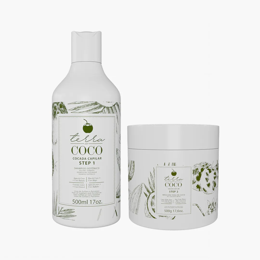 Kit Shampoo Isotônico e Máscara Toda de Coco Special Edition 500ml/500g - Terra Coco