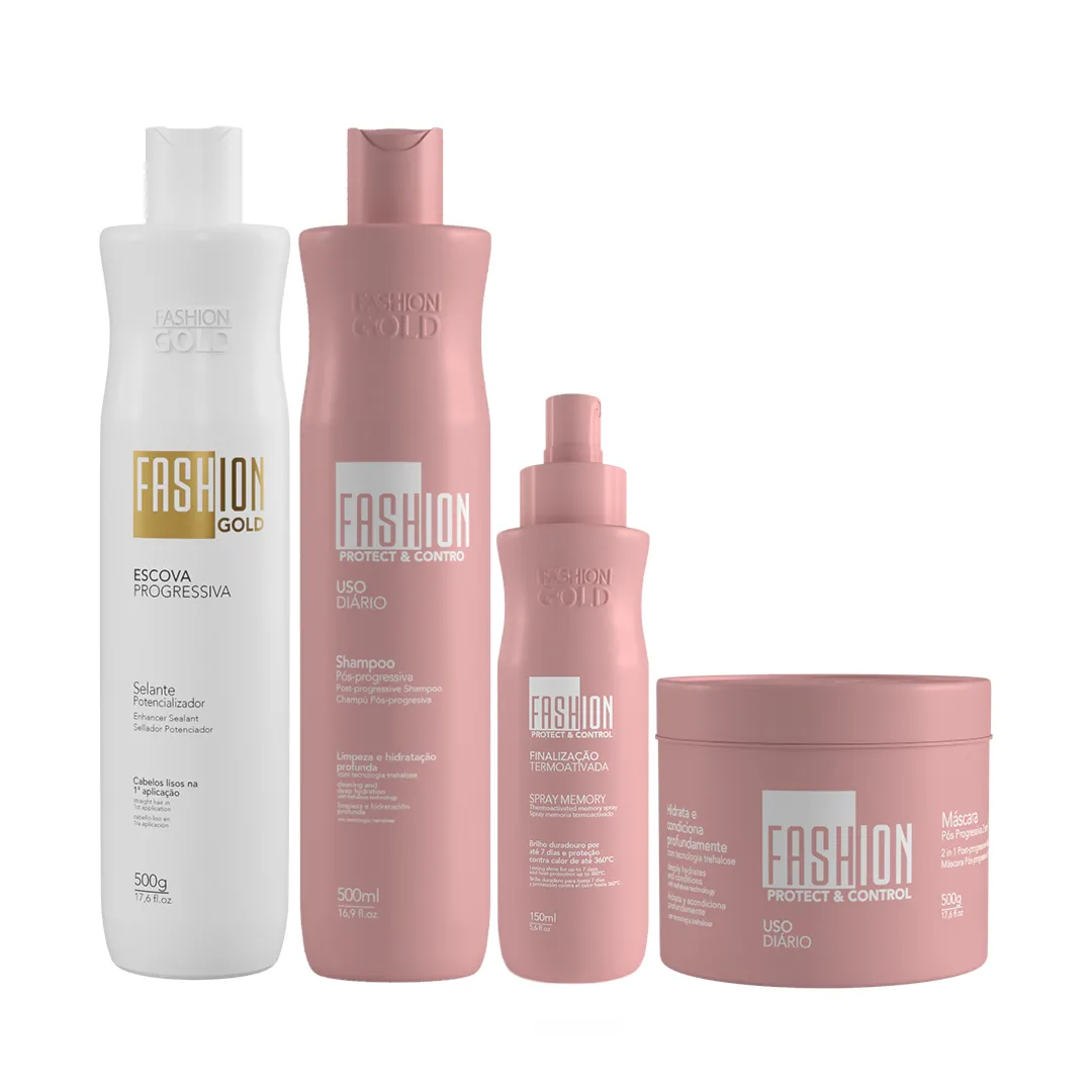 Combo Escova Progressiva 500g + Spray Memory 150ml - Fashion Gold