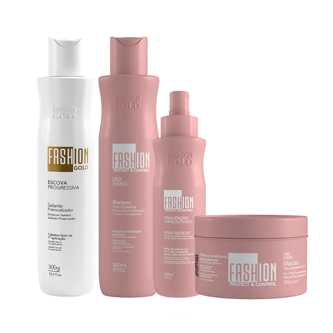 Combo Escova Progressiva 300g + Spray Memory 150ml - Fashion Gold