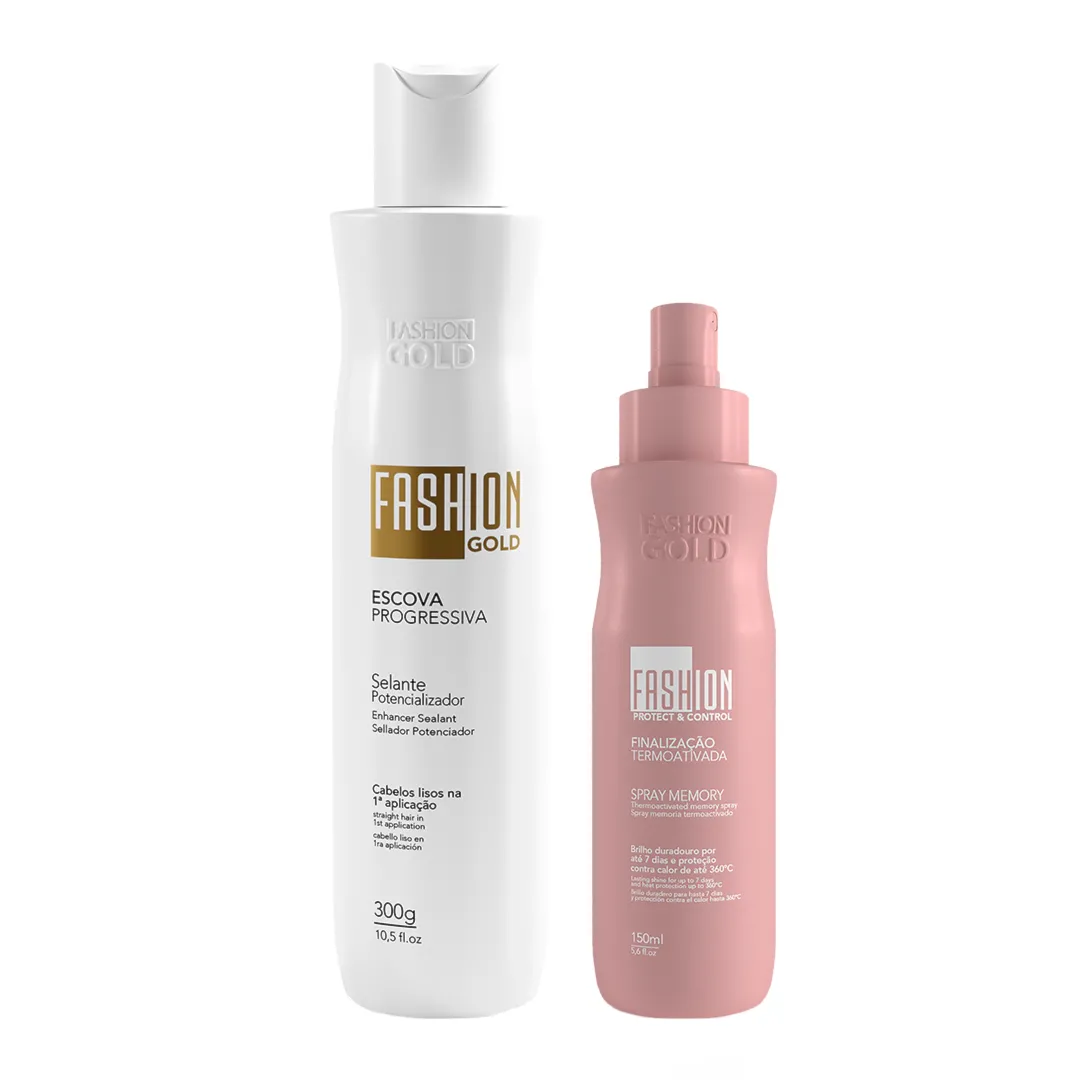 Escova Progressiva 300g + Spray Memory 150ml - Fashion Gold