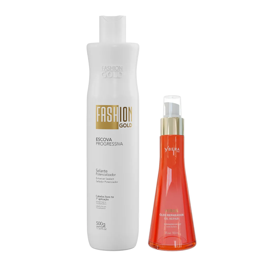 Escova Progressiva 500g + Óleo de Mirra 90ml - Ybera Paris