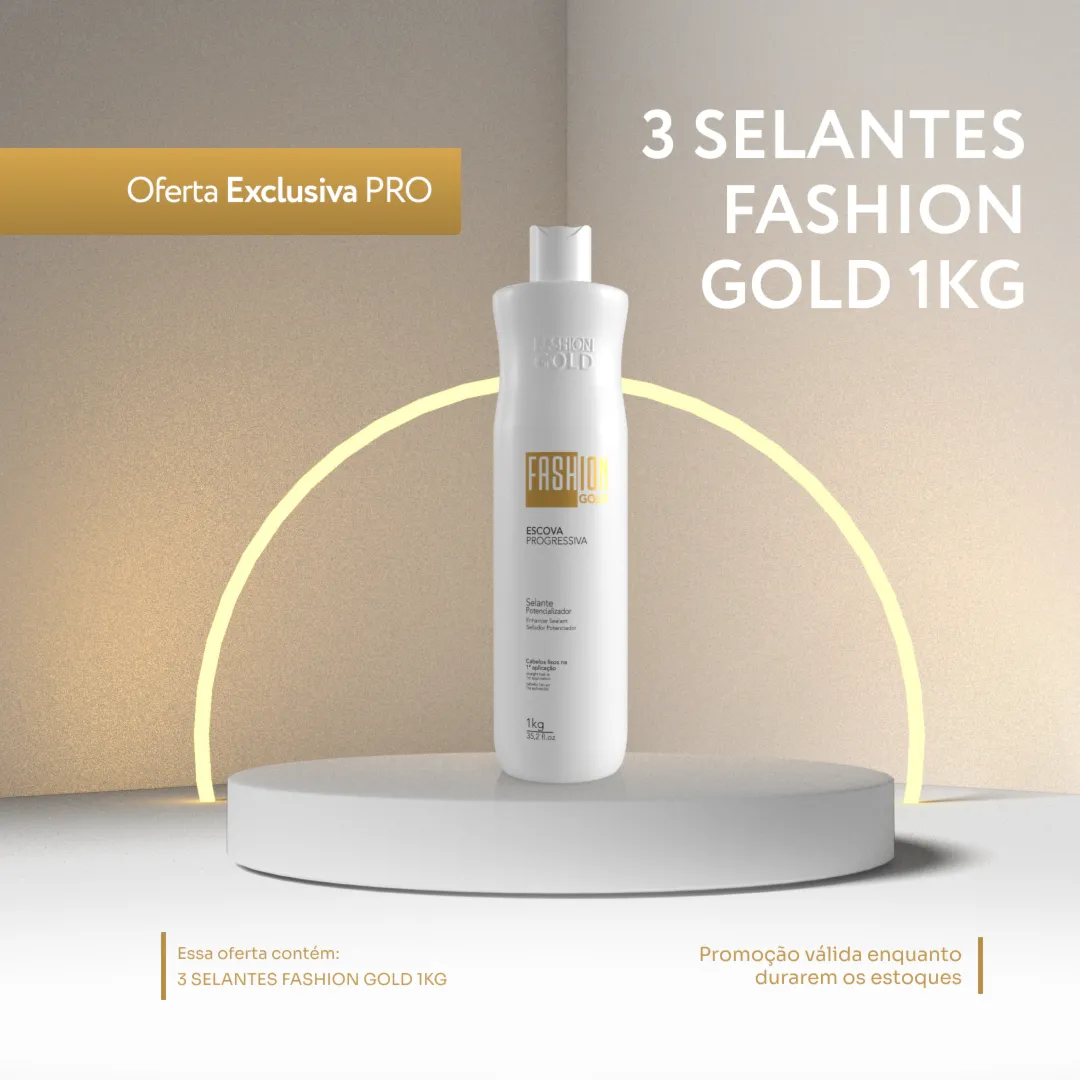 3 Escova Progressiva 1Kg - Fashion Gold