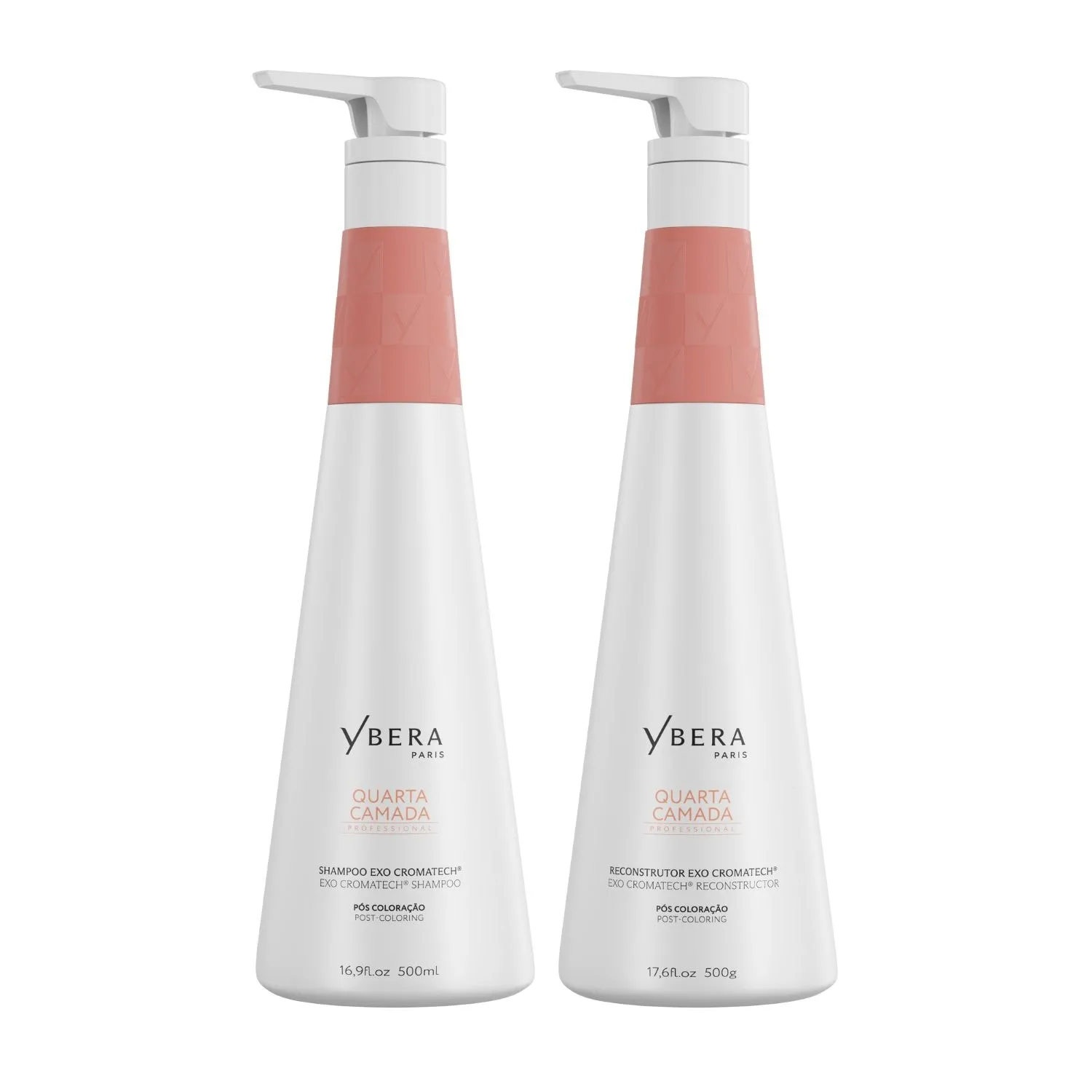 Shampoo Quarta Camada 500ml + Reconstrutor Exo CromaTech Quarta Camada 500g - Ybera Paris