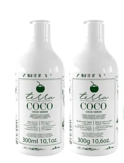 Shampoo Coco Verde 300ml + Condicionador Coco Verde 300g - Terra Coco