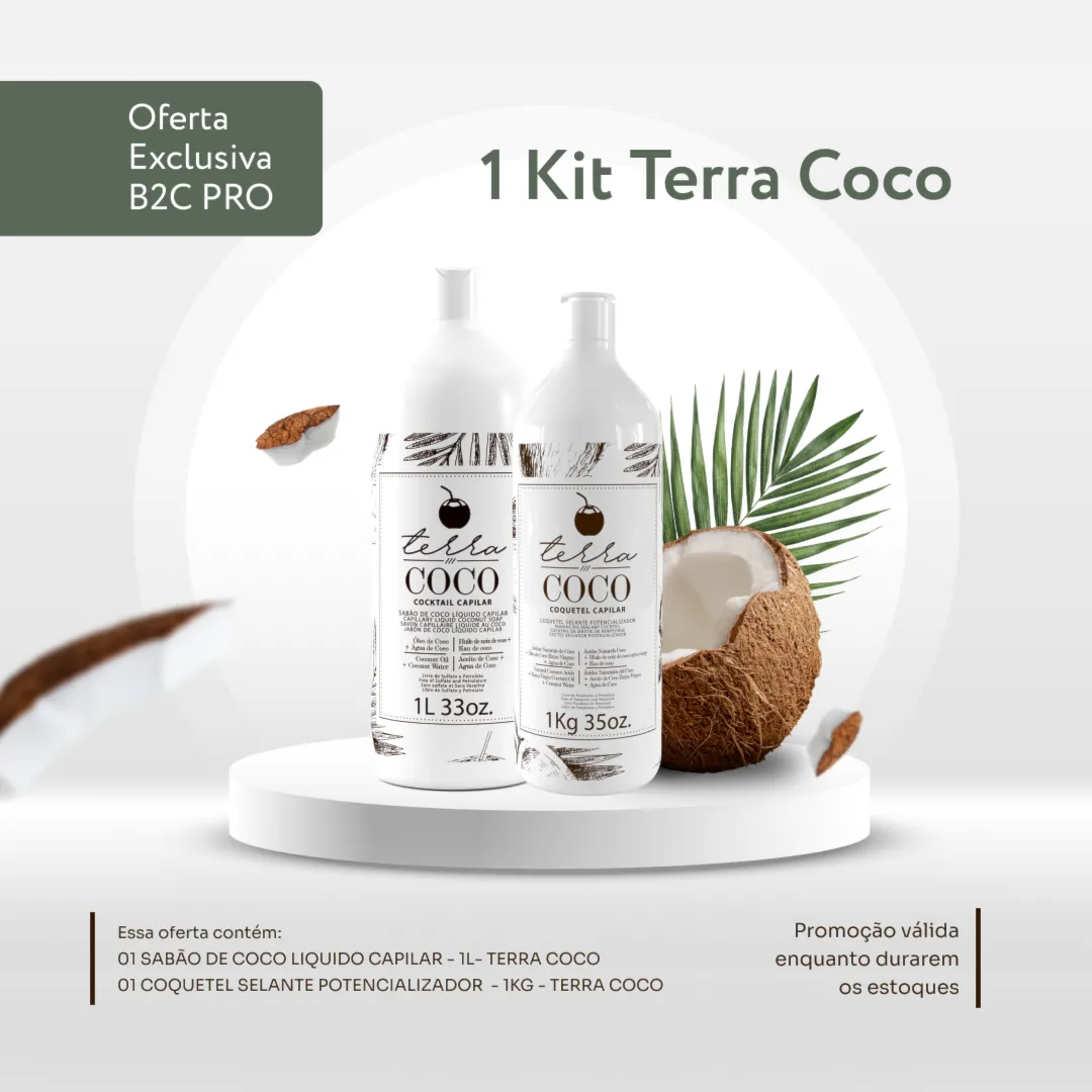 1 Selantes Terra Coco 1Kg + 1 Sabão de Coco 1L - Terra Coco