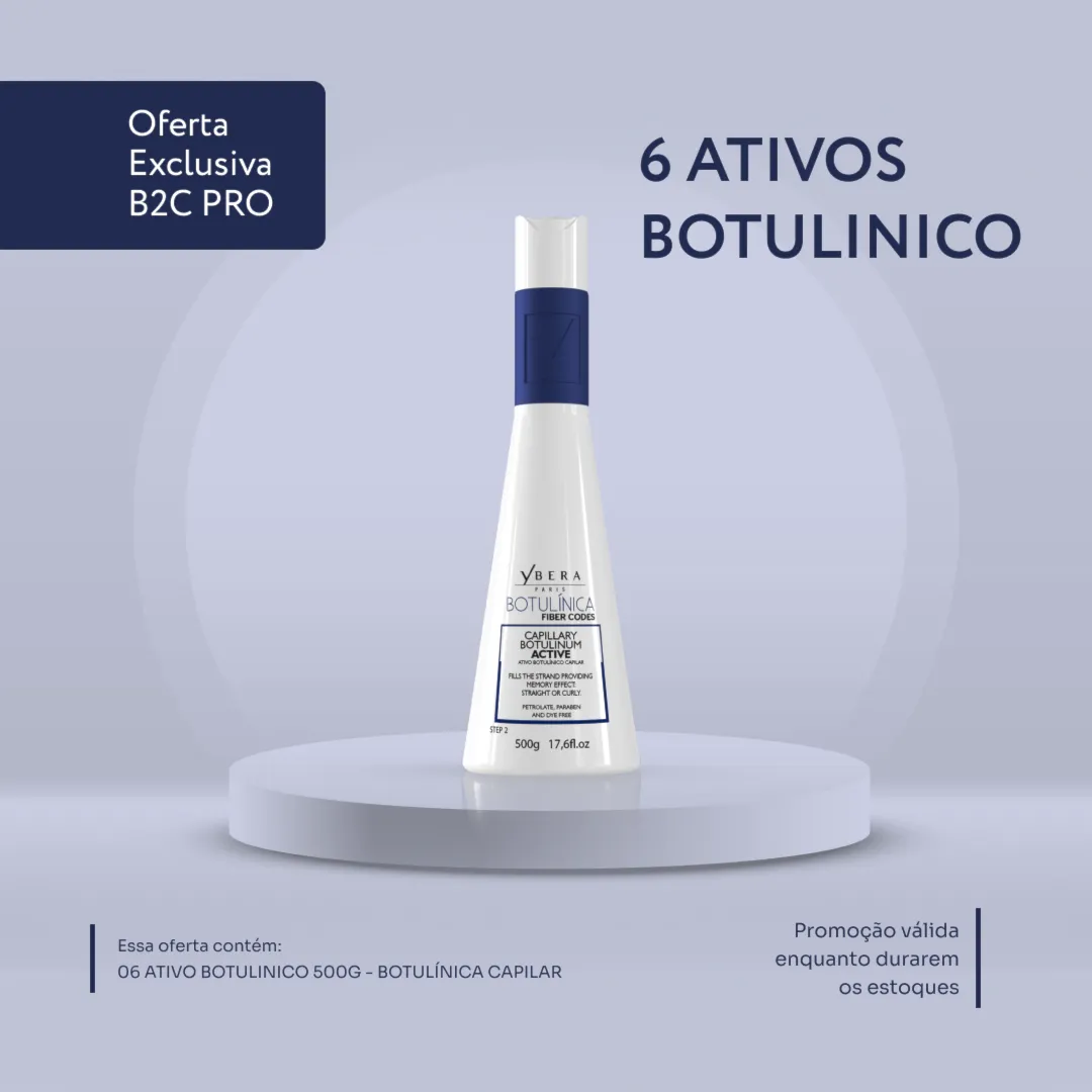 6 Ativo Botulínico Capilar Rejuvenescimento 500g - Ybera Paris