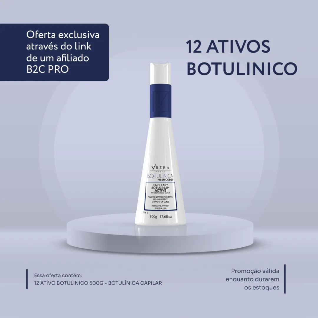 12 Ativo Botulínico Capilar Rejuvenescimento 500g - Ybera Paris